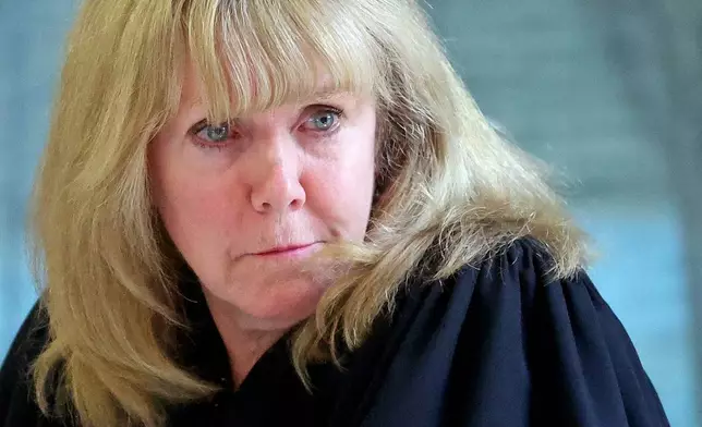 Superior Court Judge Beverly Cannone during the Karen Read murder trial at Norfolk Superior Court, Tuesday, May 27, 2025, in Dedham, Mass. (Matt Stone/The Boston Herald via AP, Pool)