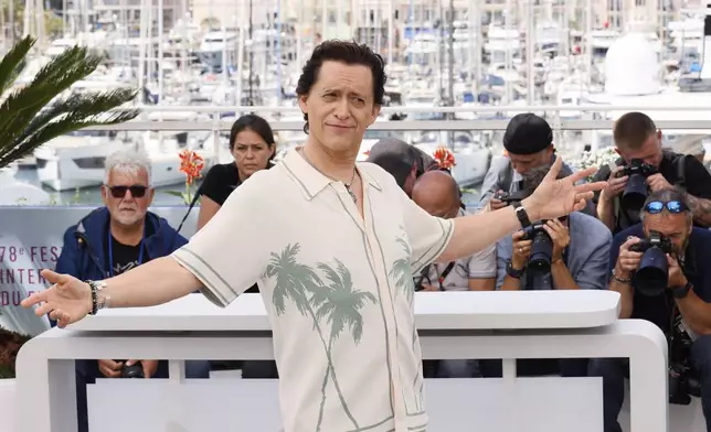 Clifton Collins Jr. poses for photographers at the photo call for the film 'Eddington' at the 78th international film festival, Cannes, southern France, Saturday, May 17, 2025. (Photo by Joel C Ryan/Invision/AP)
