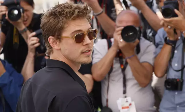 Austin Butler poses for photographers at the photo call for the film 'Eddington' at the 78th international film festival, Cannes, southern France, Saturday, May 17, 2025. (Photo by Joel C Ryan/Invision/AP)