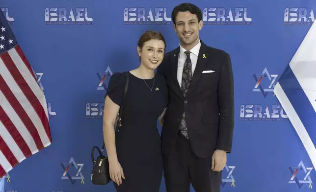 This undated handout photo provided by the embassy of Israel in the U.S. shows staff members of the Israeli Embassy in Washington, Israeli citizen Yaron Lischinsky, right, and U.S. citizen Sarah Milgrim, who were shot and killed while leaving an event at a Jewish museum in Washington. (Embassy of Israel in the U.S. via AP)