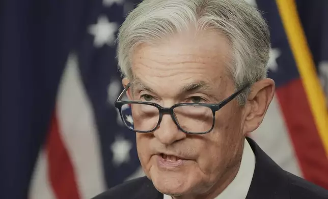 Federal Reserve Chairman Jerome Powell speaks during a news conference following the Federal Open Market Committee meeting, Wednesday, May 7, 2025, at the Federal Reserve in Washington. (AP Photo/Jacquelyn Martin)