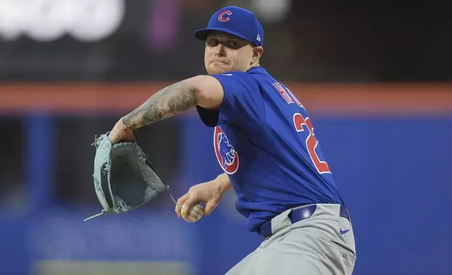 Chicago Cubs Cade Horton pitches during the second inning of a baseball game against the New York Mets Saturday, May 10, 2025, in New York. (AP Photo/Frank Franklin II)