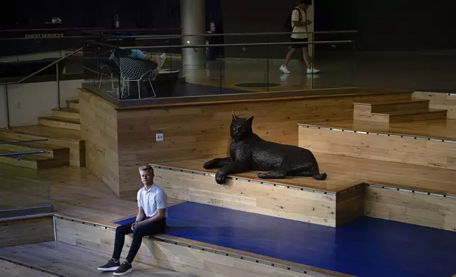 Austin Kissinger is seen at Gatton Student Center on the University of Kentucky's campus Tuesday, April 29, 2025, in Lexington, Ky. (AP Photo/Jon Cherry)