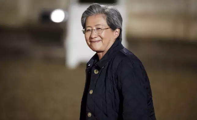 FILE - Lisa Su, CEO of Advanced Micro Devices, arrives for a dinner at the Elysee Palace, during an event on the sidelines of the Artificial Intelligence Action Summit in Paris, Monday, Feb. 10, 2025. (AP Photo/Thomas Padilla, File)