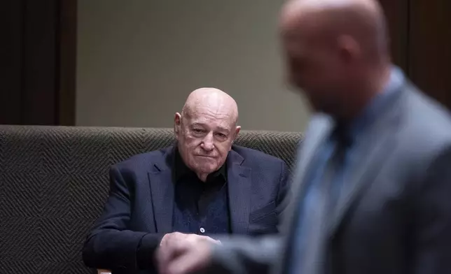 Don Cameron, a use of force expert, listens to a question from Shelby County Deputy District Attorney Paul Hagerman during the sixth day of the trial for the death of Tyre Nichols on Saturday, May 3, 2025 in Memphis, Tenn. (Chris Day/Commercial Appeal/USA Today Network via AP, Pool)