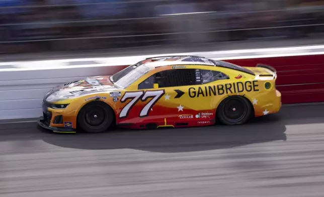 Carson Hocevar competes during the NASCAR All-Star Open auto race Sunday, May 18, 2025, in North Wilkesboro, N.C. (AP Photo/Scott Kinser)