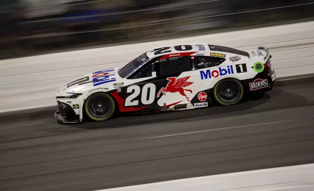 Christopher Bell drives during the NASCAR All-Star auto race Sunday, May 18, 2025, in North Wilkesboro, N.C. (AP Photo/Scott Kinser)