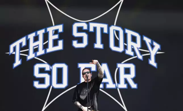 The Story So Far performs on the Verizon Stage during the first day of BottleRock at the Napa Valley Expo in Napa, California Friday, May 23, 2025. (Jessica Christian/San Francisco Chronicle via AP)