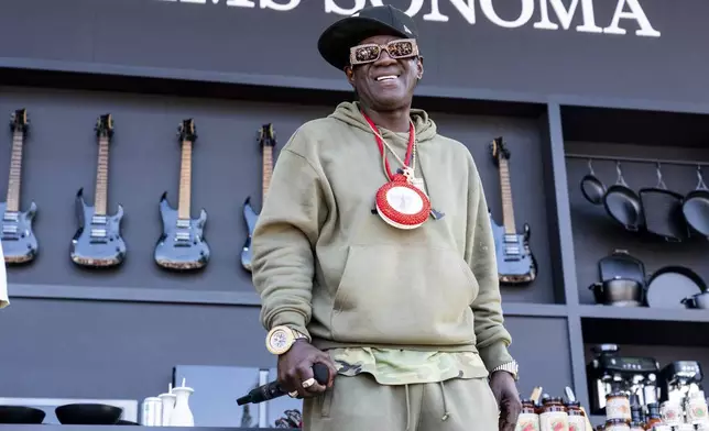 Flavor Flav is seen at the Williams Sonoma Culinary Stage during the 2025 BottleRock Napa Valley on Friday, May 23, 2025, at Napa Valley Expo in Napa, Calif. (Photo by Amy Harris/Invision/AP)