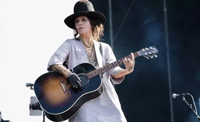Linda Perry of 4 Non Blondes performs at the 2025 BottleRock Napa Valley on Saturday, May 24, 2025, at Napa Valley Expo in Napa, Calif. (Photo by Amy Harris/Invision/AP)