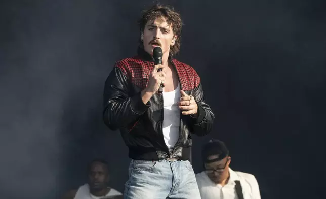 Benson Boone performs at the 2025 BottleRock Napa Valley on Saturday, May 24, 2025, at Napa Valley Expo in Napa, Calif. (Photo by Amy Harris/Invision/AP)