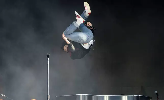Benson Boone performs at the 2025 BottleRock Napa Valley on Saturday, May 24, 2025, at Napa Valley Expo in Napa, Calif. (Photo by Amy Harris/Invision/AP)