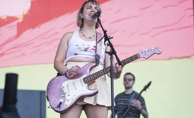 Lili Trifilio of Beach Bunny performs at 2025 BottleRock Napa Valley on Friday, May 23, 2025, at Napa Valley Expo in Napa, Calif. (Photo by Amy Harris/Invision/AP)