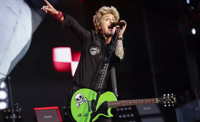 Green Day performs during the 2025 BottleRock Napa Valley on Friday, May 23, 2025, at Napa Valley Expo in Napa, Calif. (Jessica Christian/San Francisco Chronicle via AP)