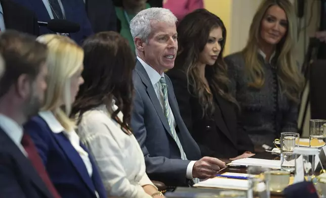 Energy Secretary Chris Wright speaks during a cabinet meeting at the White House, Wednesday, April 30, 2025, in Washington. (AP Photo/Evan Vucci)