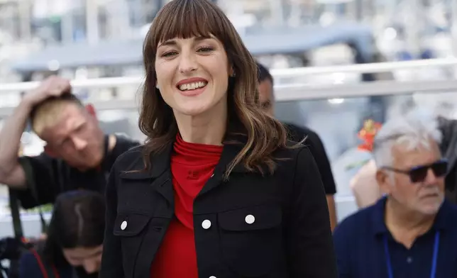 Juliette Armanet poses for photographers during the photo call for the film 'Leave One Day' at the 78th international film festival, Cannes, southern France, Wednesday, May 14, 2025. (Photo by Joel C Ryan/Invision/AP)
