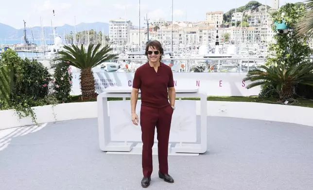 Tom Cruise poses for photographers during the photo call for the film 'Mission: Impossible – The Final Reckoning' at the 78th international film festival, Cannes, southern France, Wednesday, May 14, 2025. (Photo by Joel C Ryan/Invision/AP)