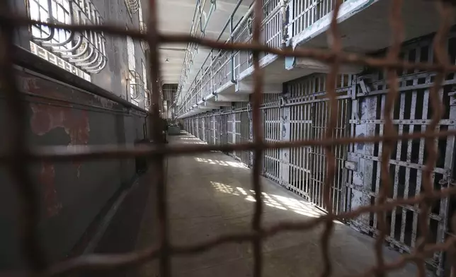 The prison cells on Alcatraz Island are shown Monday, May 5, 2025, in San Francisco. (AP Photo/Jed Jacobsohn)