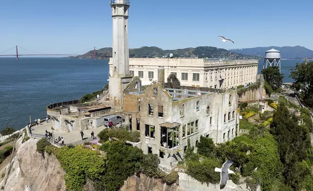 Alcatraz Island is pictured on Monday, May 5, 2025, in San Francisco. (AP Photo/Noah Berger)