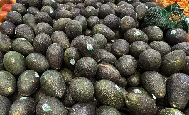 FILE - Avocados are displayed for sale at a grocery store in Waukegan, Ill., Wednesday, Sept. 25, 2024. (AP Photo/Nam Y. Huh, File)
