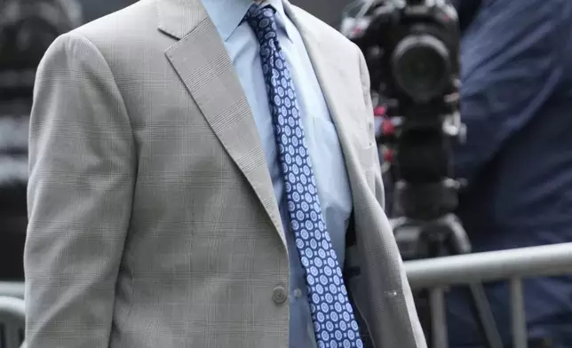 Attorney Brian Steel arrives to the federal courthouse in New York, Monday, May 5, 2025. (AP Photo/Seth Wenig)