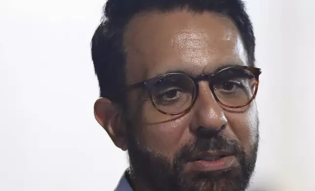 Singapore opposition leader and Workers' Party (WP) Secretary-General, Pritam Singh looks on, at the assembly centre during the general election in Singapore, Saturday, May 3, 2025. (AP Photo/Suhaimi Abdullah)