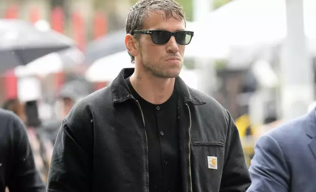 Alex Fine, husband of Cassie Ventura, arrives at Manhattan federal court, Tuesday, May 13, 2025, in New York. (AP Photo/Seth Wenig)