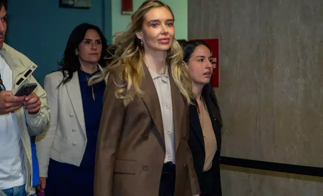 Harvey Weinstein accuser Kaja Sokola begins testimony in his sexual misconduct trial in New York, Thursday, May 8, 2025. (Steven Hirsch/New York Post via AP, Pool)