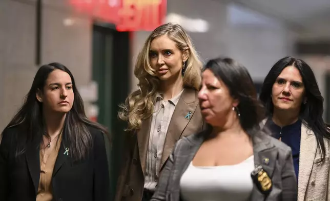 Kaja Sokola arrives at Manhattan criminal court before Harvey Weinstein's trial on Thursday, May 8, 2025 in New York. (Angela Weiss/Pool Photo via AP)