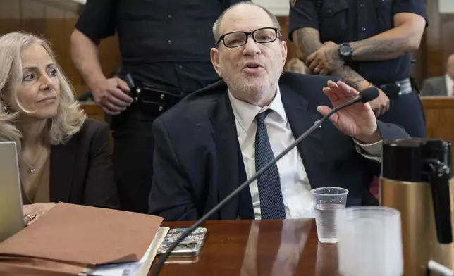 Harvey Weinstein appears in state court in Manhattan for his retrial on Thursday, May 8, 2025 in New York. (Steven Hirsch /New York Post via AP, Pool)