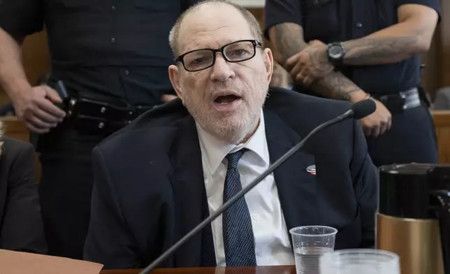 Harvey Weinstein appears in state court in Manhattan for his retrial on Thursday, May 8, 2025 in New York. (Steven Hirsch /New York Post via AP, Pool)