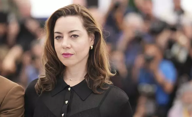 Aubrey Plaza poses for photographers at the photo call for the film 'Honey Dont!'' at the 78th international film festival in Cannes, southern France, Saturday, May 24, 2025. (Photo by Lewis Joly/Invision/AP)