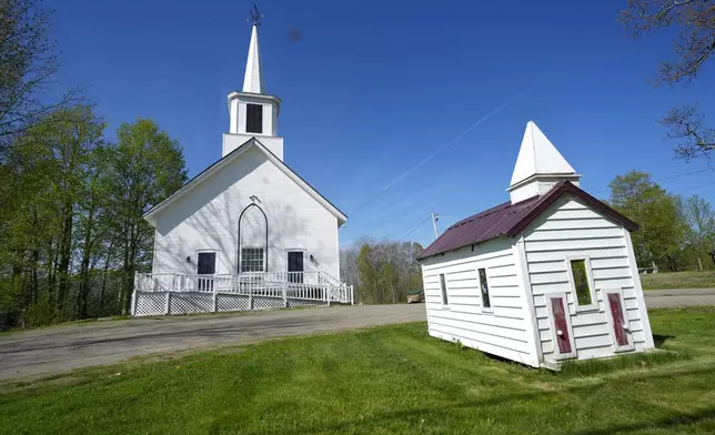 The Freedom Congregational Church is seen Tuesday, May 13, 2025, in Freedom, Maine. (AP Photo/Robert F. Bukaty)