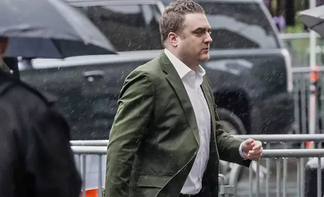 George Kaplan arrives at Federal Court for the trial of Sean "Diddy" Combs, in New York, Thursday, May 22, 2025. (AP Photo/Richard Drew)