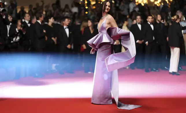 Renate Reinsve poses for photographers upon departure from the premiere of the film 'Sentimental Value' at the 78th international film festival, Cannes, southern France, Wednesday, May 21, 2025. (Photo by Scott A Garfitt/Invision/AP)