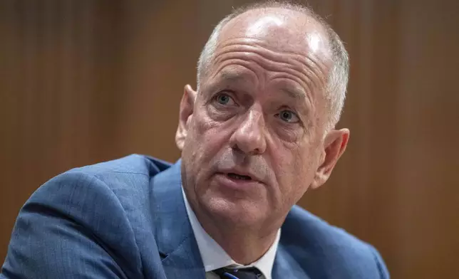 FILE - Andrew Witty, Chief Executive Officer of UnitedHealth Group, testifies at a Senate Finance Committee hearing examining cyber attacks on health care, and the Change Healthcare cyber attack, on May 1, 2024, on Capitol Hill in Washington. (AP Photo/Jacquelyn Martin, File)