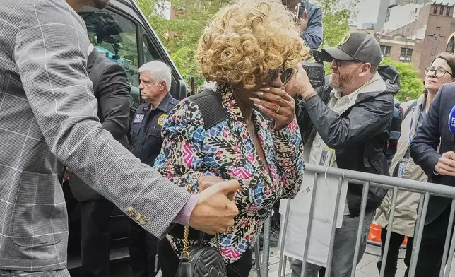 Janice Combs arrives at Federal Court after the lunch break in the Sean "Diddy" Combs trial, in New York, Tuesday, May 13, 2025. (AP Photo/Richard Drew)