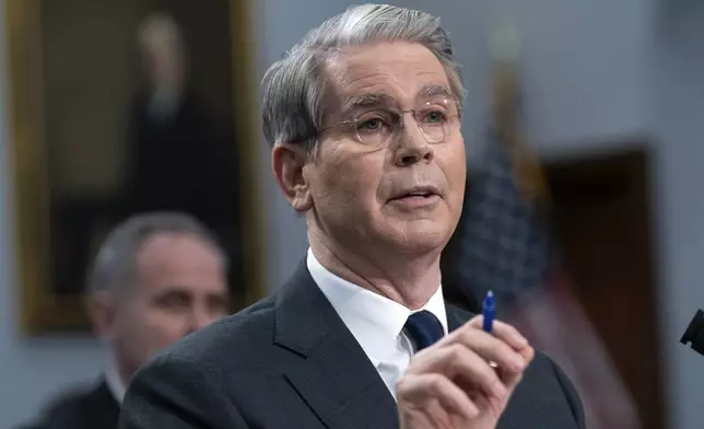 Treasury Secretary Scott Bessent testifies before the House Committee on Appropriations, Subcommittee on Financial Services and General Government, oversight hearing of the U.S. Department of the Treasury on Capitol Hill in Washington, Tuesday, May 6, 2025. (AP Photo/Jose Luis Magana)