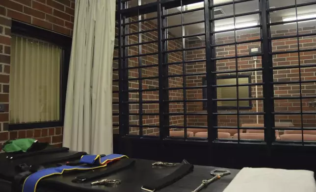 FILE - This undated photo released by the South Carolina Department of Corrections shows the room where inmates are executed in Columbus, S.C. (South Carolina Department of Corrections via AP, File)