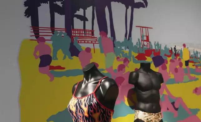 Just in time for bathing suit season, the Waves of Style Swimwear Through the Decades exhibit is shown at HistoryMiami Museum Wednesday, May 7, 2025, in advance of opening Saturday in Miami. (AP Photo/Lynne Sladky)