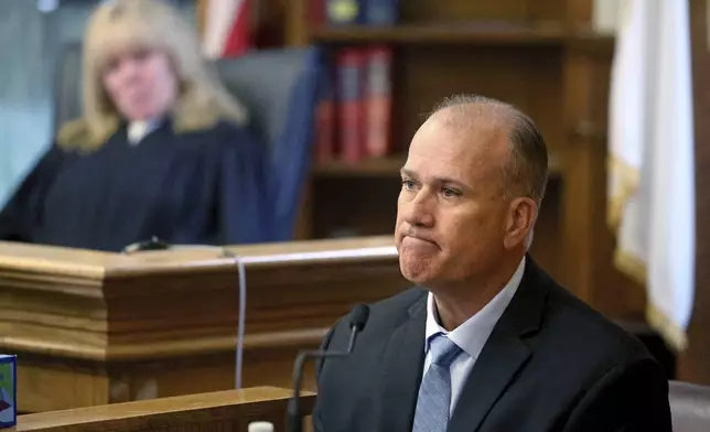 Retired Lt. Paul Gallagher, of the Canton Police Department, takes the stand during the Karen Read trial at Norfolk Superior Court, Tuesday, May 6, 2025, in Dedham, Mass. (Matt Stone/The Boston Herald via AP, Pool)