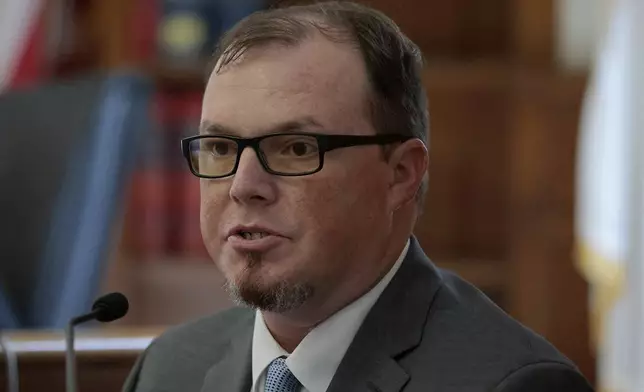 Digital forensics analyst Shanon Burgess testifies for the prosecution in the retrial of Karen Read in the Norfolk Superior Court, Monday, May 19, 2025, in Dedham, Mass. (Pat Greenhouse/The Boston Globe via AP, Pool)
