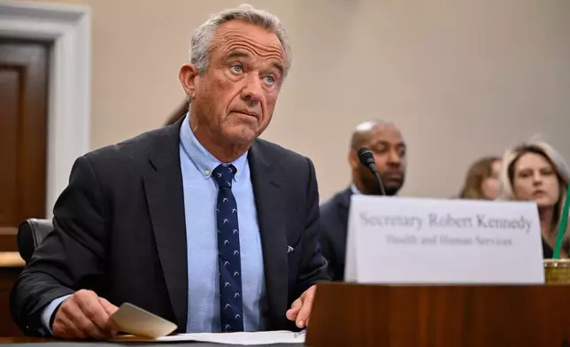 Secretary of Health and Human Services Robert F. Kennedy Jr. appears at budget hearing before a House Appropriations, Subcommittee at the U.S. Capitol on Wednesday, May 14, 2025, in Washington. (AP Photo/John McDonnell)