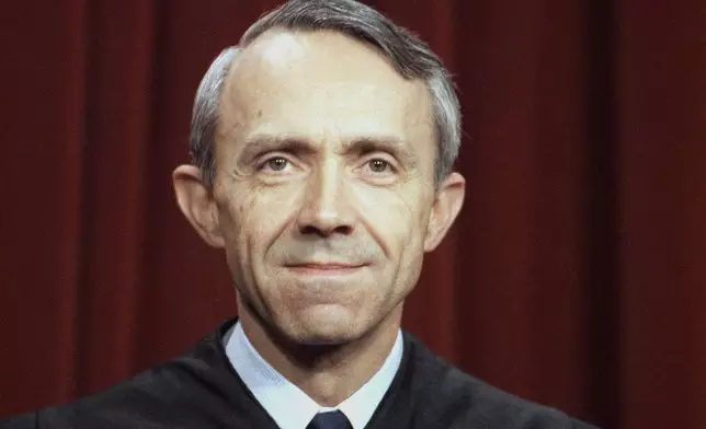 FILE - David Souter, Associate Justice of the U.S. Supreme Court, is shown, Dec. 1993. (AP Photo/Marcy Nighswander, File)