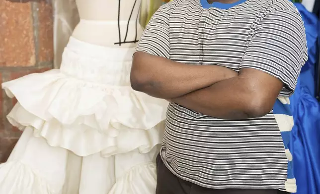 Fashion designer/founder of Agbobly, Jacques Agbobly, poses for a portrait on Thursday, May 1, 2025, in New York. (AP Photo/Gary Gerard Hamilton)