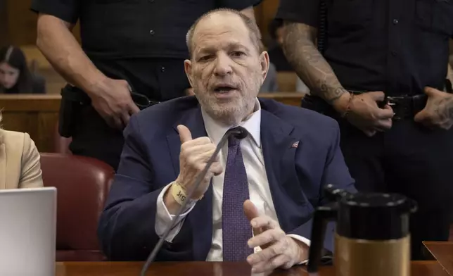 Harvey Weinstein appears in state court in Manhattan for his retrial on Wednesday, May 7, 2025 in New York. (Yuki Iwamura/Pool Photo via AP)