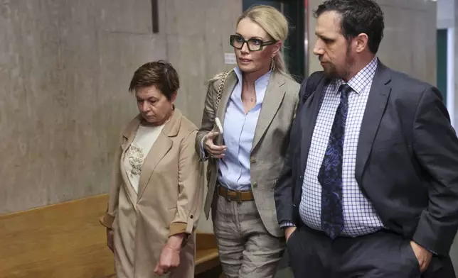 Ewa Sokola arrives in state court in Manhattan for Harvey Weinstein's retrial on Wednesday, May 7, 2025 in New York. (Spencer Platt/Pool Photo via AP)