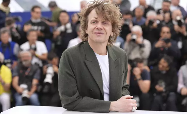 Director Alex Lutz poses for photographers at the photo call for the film 'Connemara' at the 78th international film festival, Cannes, southern France, Thursday, May 22, 2025. (AP Photo/Natacha Pisarenko)