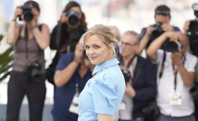 Laura Tonke poses for photographers at the photo call for the film 'Amrum' at the 78th international film festival, Cannes, southern France, Friday, May 16, 2025. (AP Photo/Natacha Pisarenko)