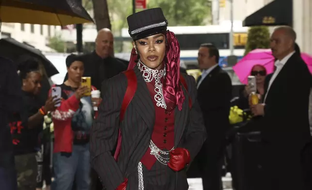 Teyana Taylor departs The Carlyle Hotel prior to attending The Metropolitan Museum of Art's Costume Institute benefit gala celebrating the opening of "Superfine: Tailoring Black Style" on Monday, May 5, 2025, in New York. (Photo by Andy Kropa/Invision/AP)